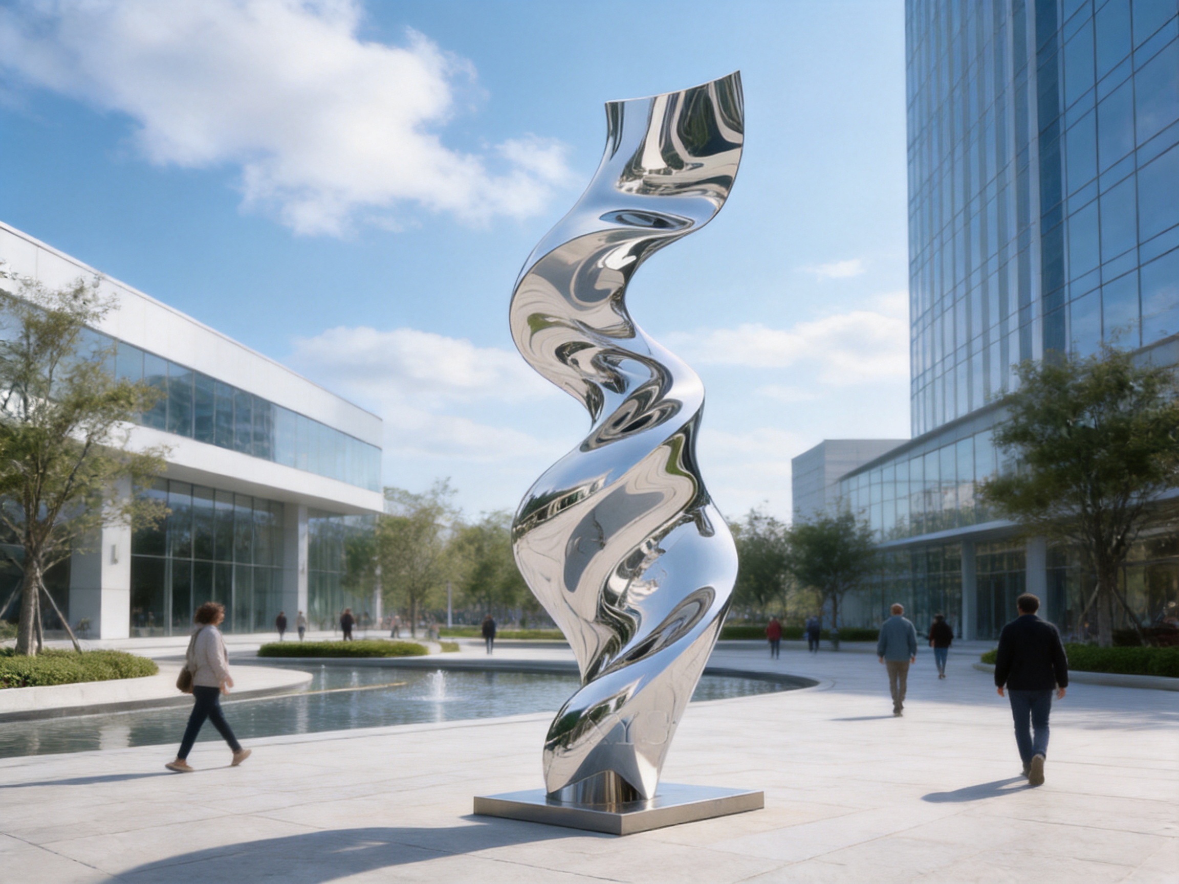 Rising Dance Mirror Stainless Steel Sculpture: A Landmark Statement in Contemporary Outdoor Art